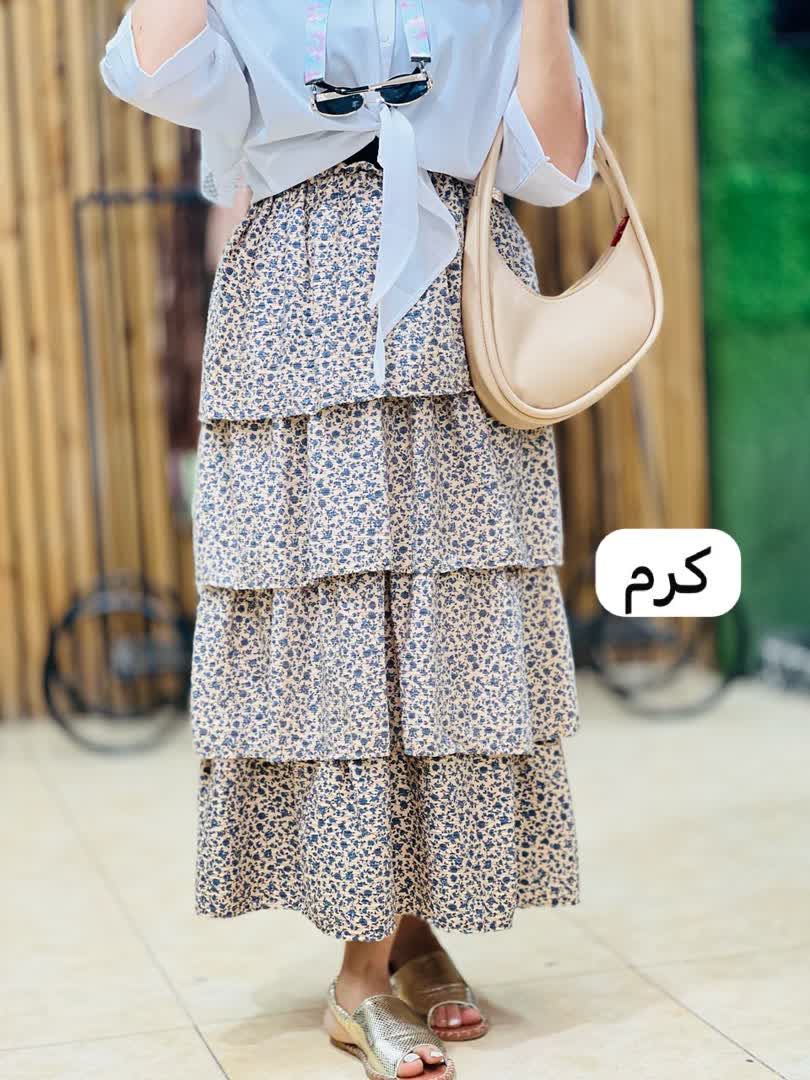 دامن چیندار طبقه ای 2673